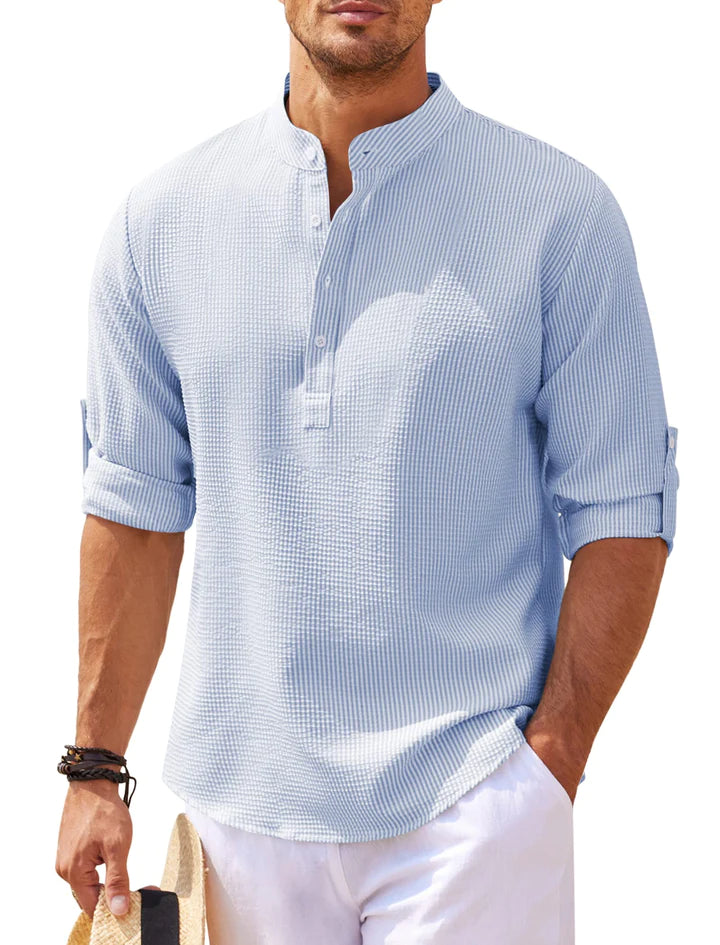 Elvin | Camicia a Maniche Lunghe Casual ultra Confortevole per Uomo